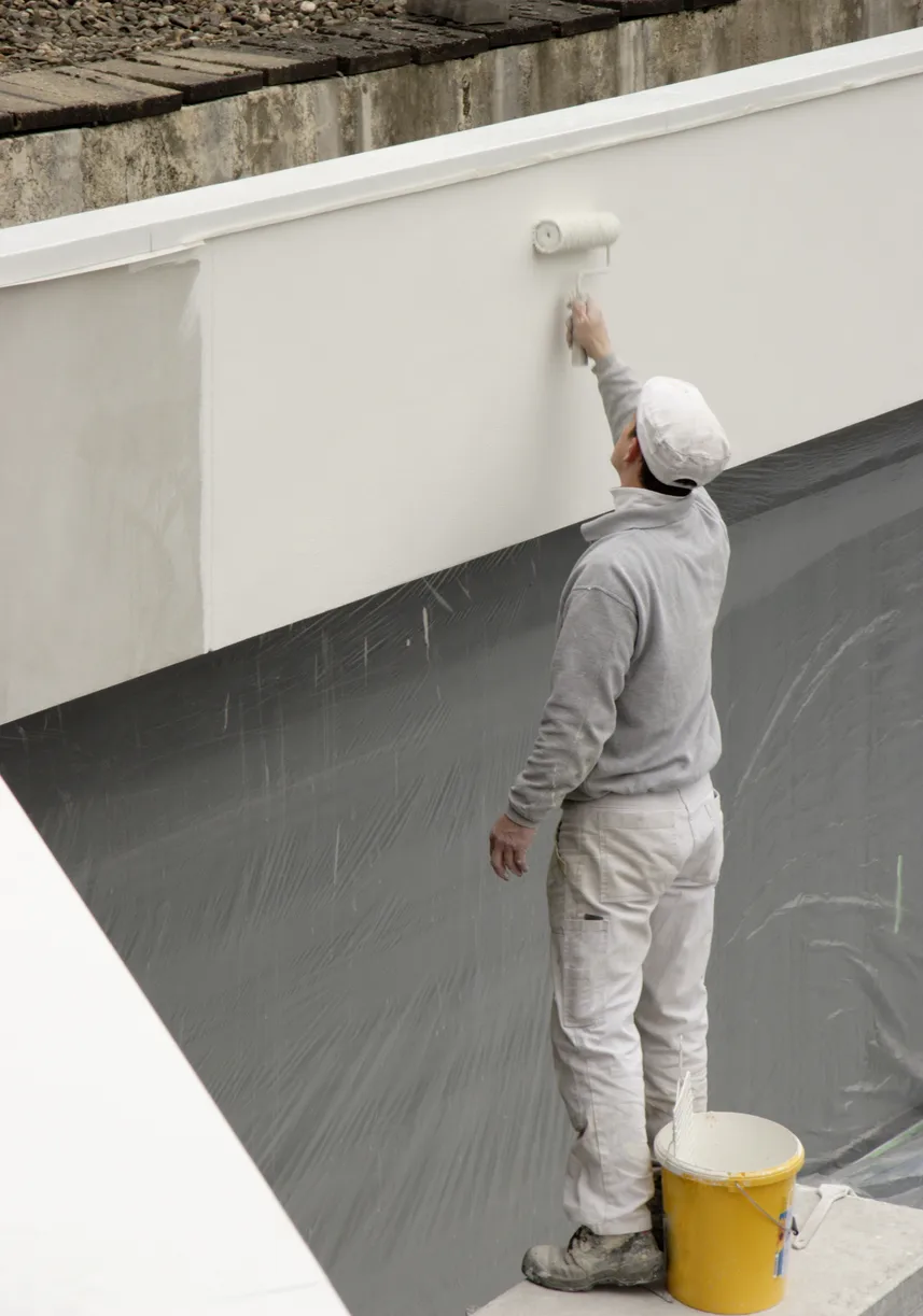Agence M Com Marseille Paca Charpentes Marignane Couverture Charpente peintre facade gris a blanc